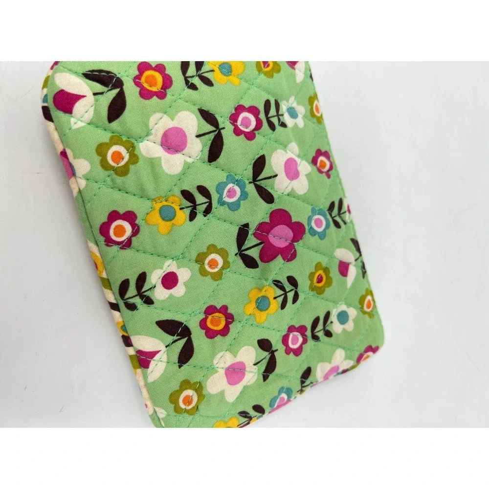 Vera Bradley Zippered Cosmetic Bag Green Floral 7
